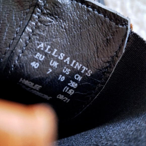 NWOB ALL SAINTS Harlee Tan Leather Chunky Chelsea Boots EU 40 US 10 Org $325 - Picture 11 of 13